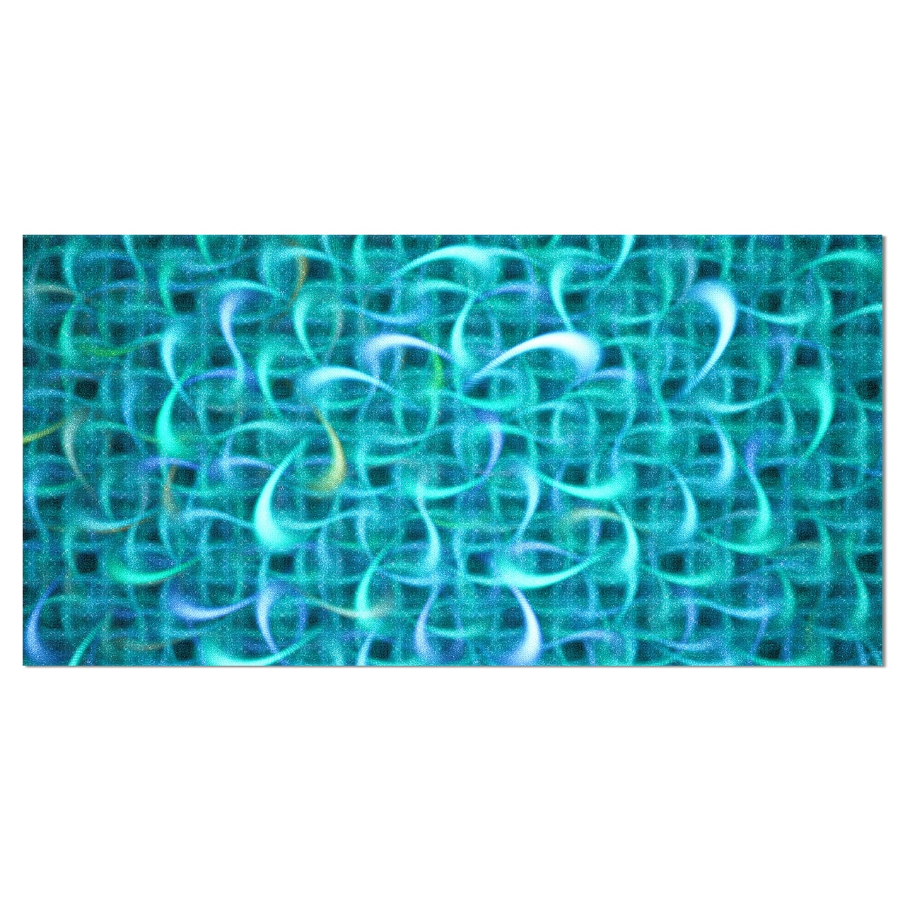 Designart - Turquoise Watercolor Fractal Pattern - Oversized Abstract Canvas Art Print